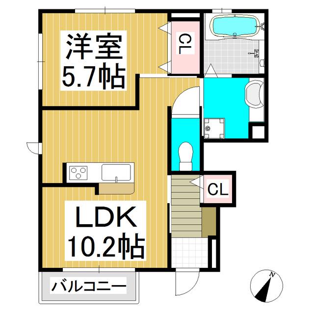 FELIZ HOUSE(1LDK/1階)の間取り写真