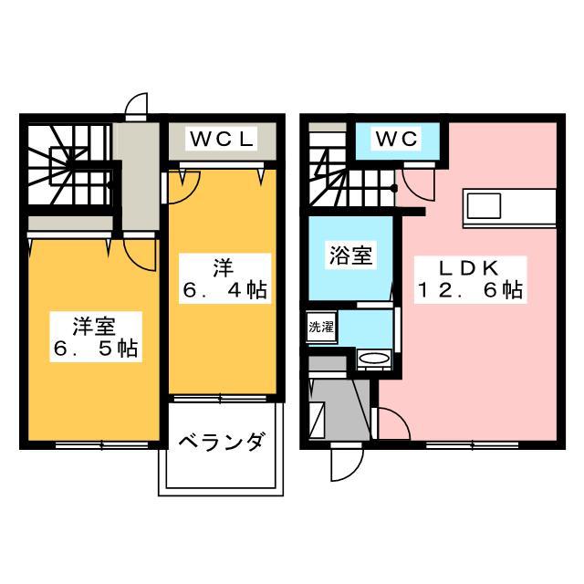 サンブルグ(2LDK/1階)の間取り写真