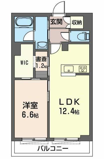 BLOOM(1LDK/2階)の間取り写真