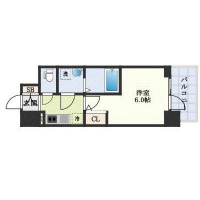 エスリード弁天町ノース RESIDENCE(1K/9階)の間取り写真