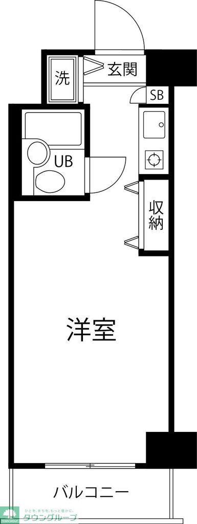 TS GARDEN新丸子(ワンルーム/11階)の間取り写真