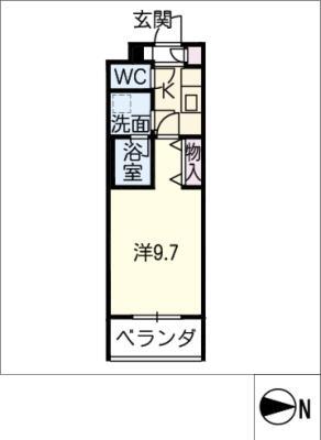 レジデンスルピナス(1K/3階)の間取り写真
