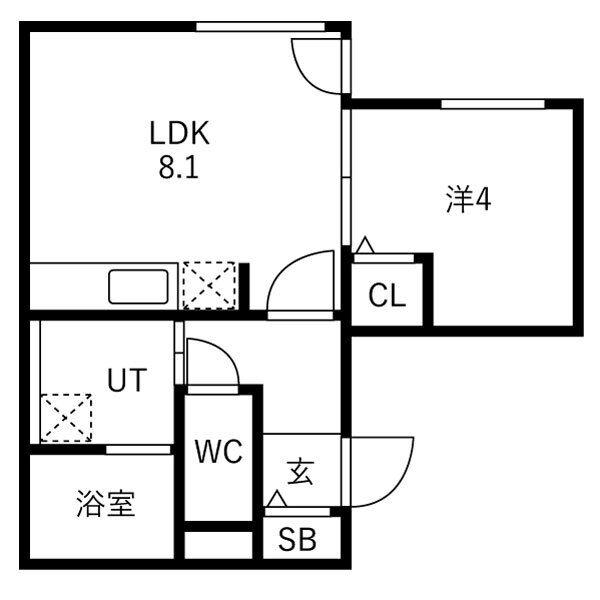 BLANTONS(1LDK/3階)の間取り写真