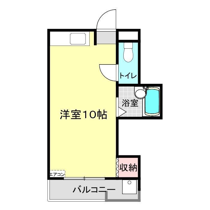 コーポIVY A棟(ワンルーム/3階)の間取り写真
