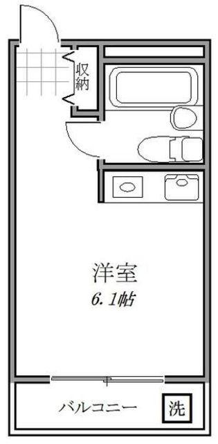 ジョイフル西荻窪(ワンルーム/1階)の間取り写真