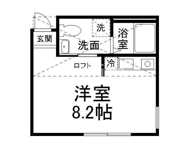 NEST冷泉町(ワンルーム/2階)の間取り写真