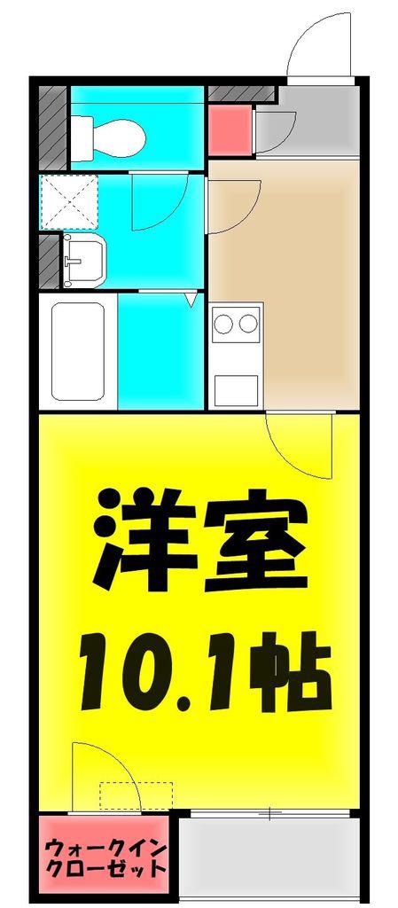 タケウチ(1K/2階)の間取り写真