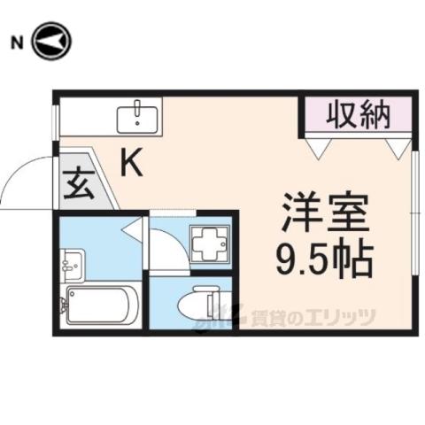 コーポまつかさ(ワンルーム/1階)の間取り写真