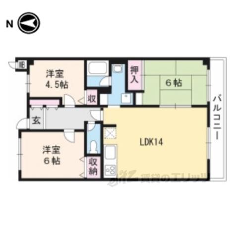 パストラルコート(3LDK/2階)の間取り写真