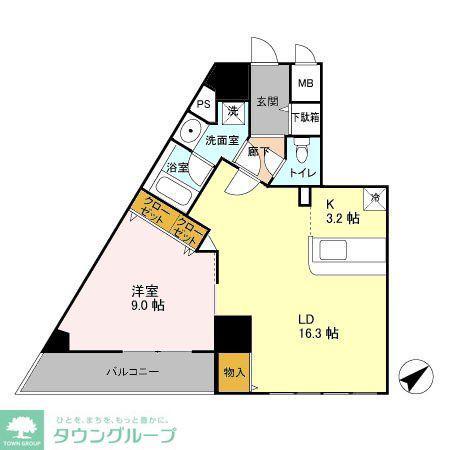 フォレンツタワー文京千石(1LDK/14階)の間取り写真