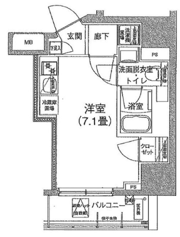 アイル カナーレ品川南(ワンルーム/12階)の間取り写真