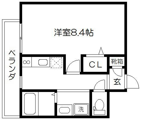アドバンス京都御所北グルーブ(1K/3階)の間取り写真