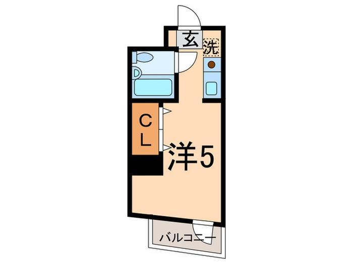 グレイスコート(ワンルーム/5階)の間取り写真