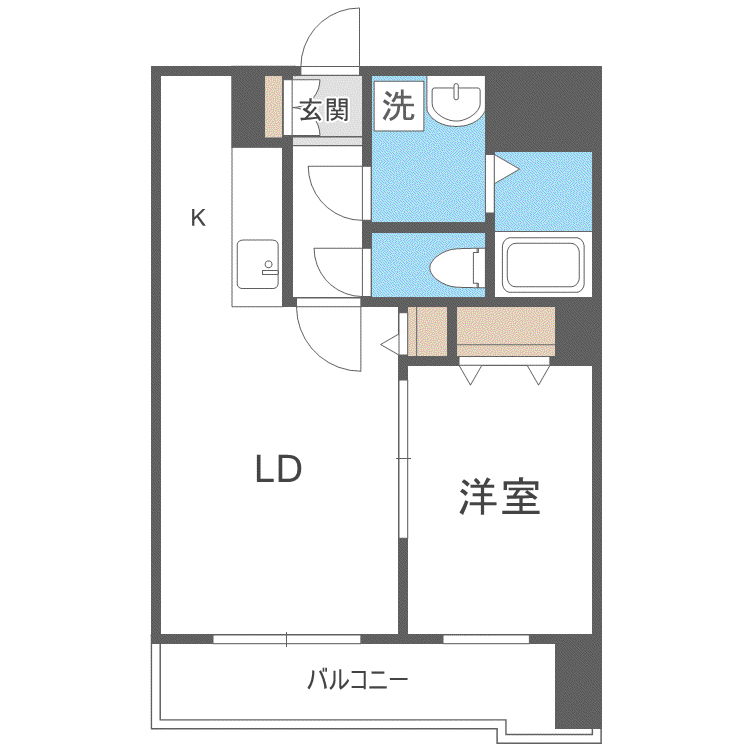 レジディア札幌駅前(1LDK/10階)の間取り写真