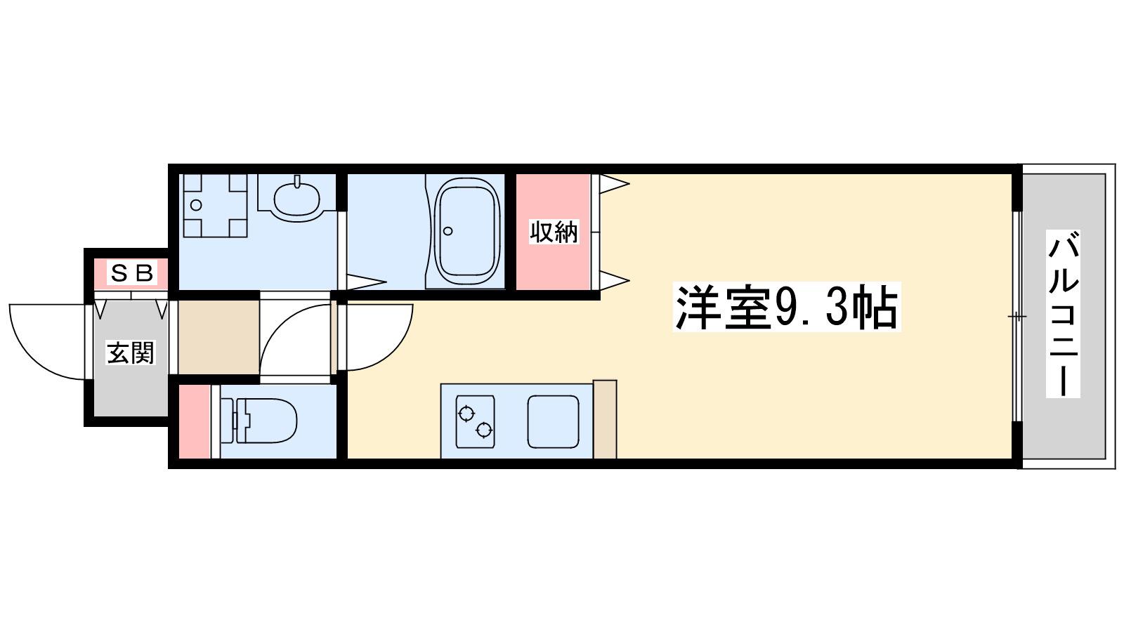 エクセレント上新20(ワンルーム/11階)の間取り写真