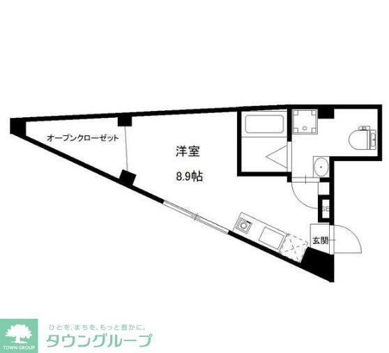 グランレジデンス四つ木(ワンルーム/2階)の間取り写真