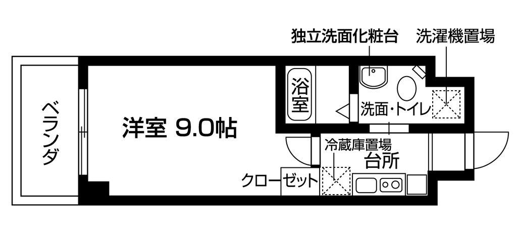 リリエンベルグはるひ野(1K/1階)の間取り写真