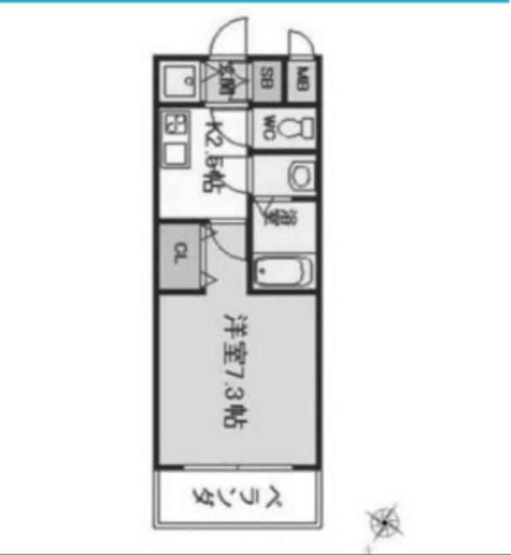 サムティ江戸堀ASUNT(1K/9階)の間取り写真