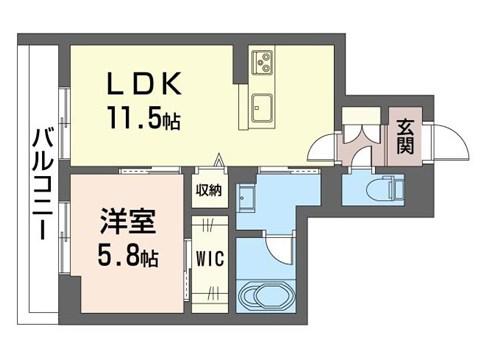 ルミエール(1LDK/3階)の間取り写真