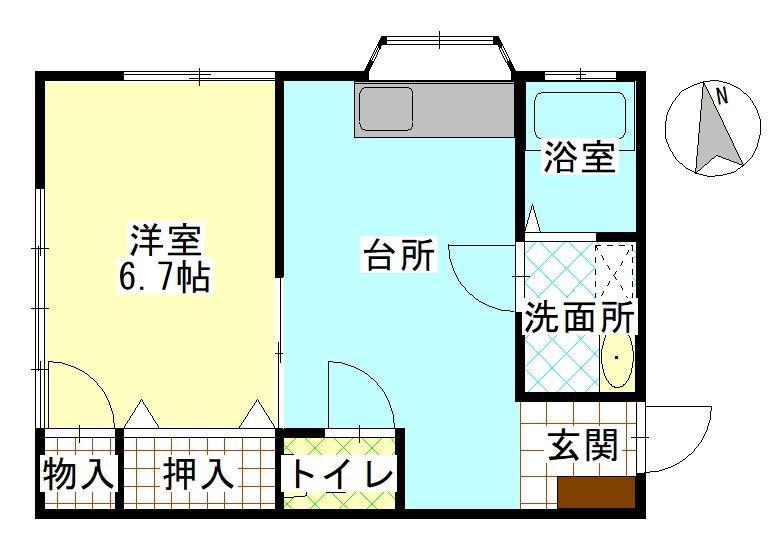 メゾンイデアル(1DK/1階)の間取り写真
