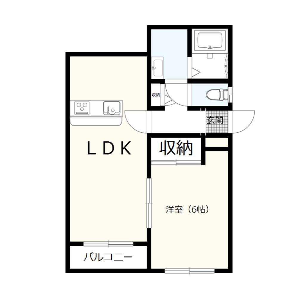メゾンじゅうにばん館(1LDK/1階)の間取り写真