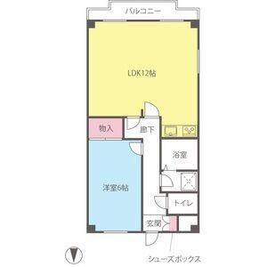 カスティロ泉(1LDK/9階)の間取り写真