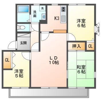 ユートピア20(3LDK/2階)の間取り写真