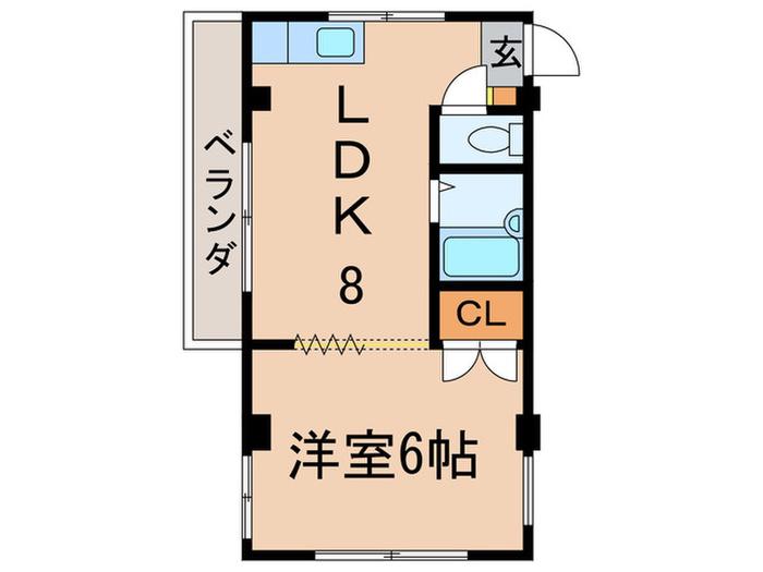 エザンス大泉(1LDK/3階)の間取り写真