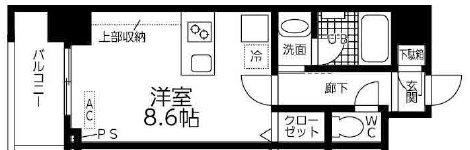 第2金山フクマルビル(ワンルーム/5階)の間取り写真