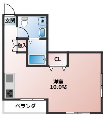 重原マンション(ワンルーム/3階)の間取り写真
