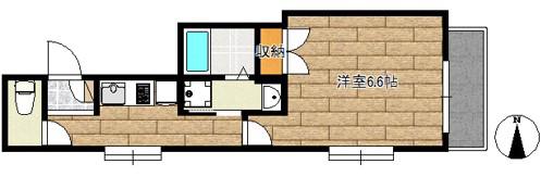 MAISON DOLIVE(1K/2階)の間取り写真
