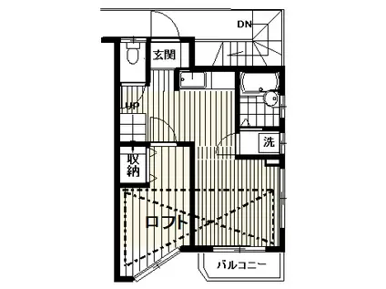 エクセル柚木(1LDK/3階)の間取り写真