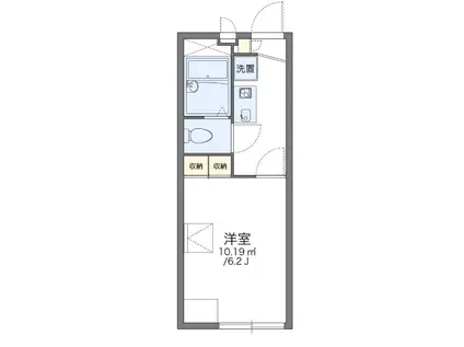 エスポワールポルト(1K/2階)の間取り写真