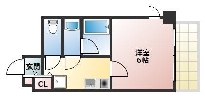 クオーレ三宮弐番館(1K/8階)の間取り写真