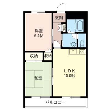 グランパラディーゾ(2LDK/3階)の間取り写真