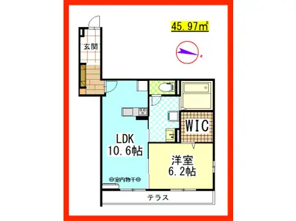 DL セッテ(1LDK/1階)の間取り写真
