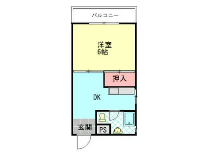 メゾン・ド・中島(1DK/4階)の間取り写真