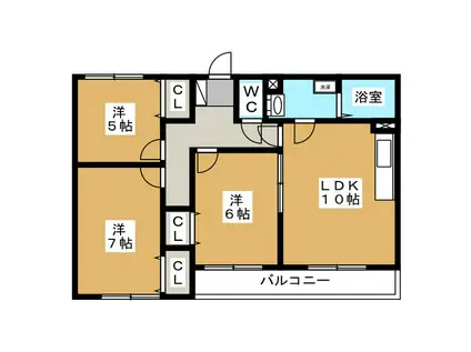 リトルストリーム(3LDK/1階)の間取り写真