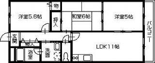 ハイツサンヴァリエ(3LDK/3階)の間取り写真