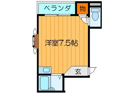 アルコバレーノ(ワンルーム/3階)の間取り写真