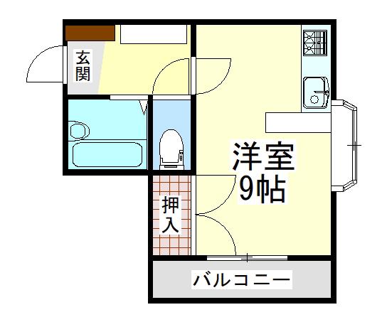 メゾニティラールTU(ワンルーム/2階)の間取り写真