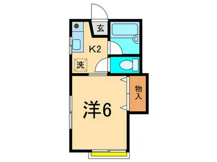 小崎アパ-ト5号棟(1K/2階)の間取り写真
