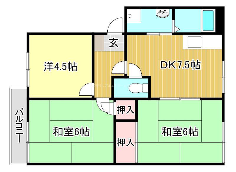 センチュリー21(3DK/2階)の間取り写真
