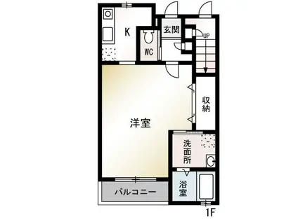 NOBLE ZECAMUT(1K/1階)の間取り写真