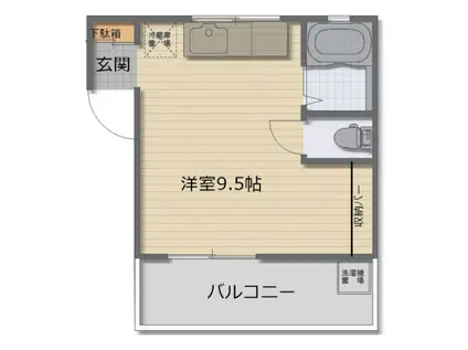 アーベルパートII(ワンルーム/3階)の間取り写真