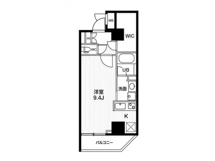 ジェノヴィア両国Vスカイガーデン(ワンルーム/5階)の間取り写真