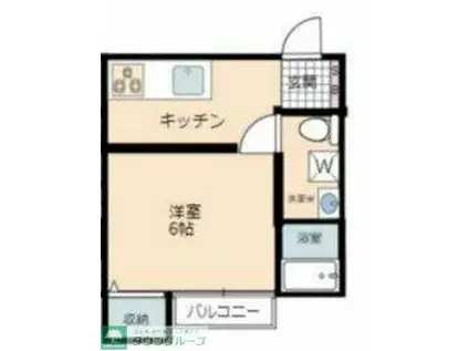 MARCH北柏(1K/1階)の間取り写真