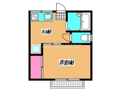 フェリス(1K/1階)の間取り写真