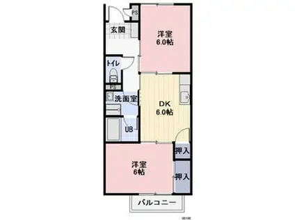 SURPLUSIIPARK SIDE BLUE(1LDK/1階)の間取り写真