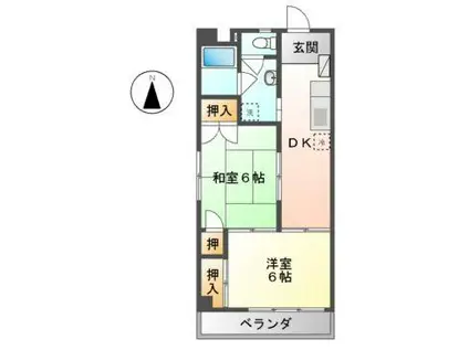 近藤ビル(2DK/7階)の間取り写真